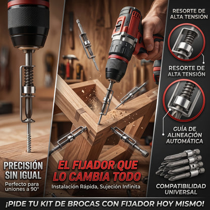 Broca con fijador de tornillos