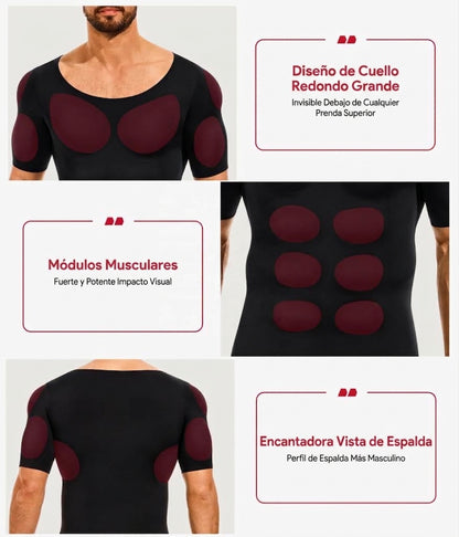 Camiseta con Músculos Falsos