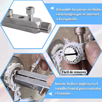 Herramienta de precisión ajustable para fontanería y ensamblaje mecánico