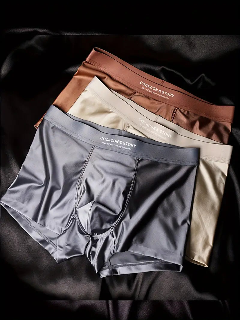 4 Boxers en Tela Sólida y Transpirable con Diseño Antideslizante portan solo  👇