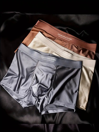 4 Boxers en Tela Sólida y Transpirable con Diseño Antideslizante portan solo  👇